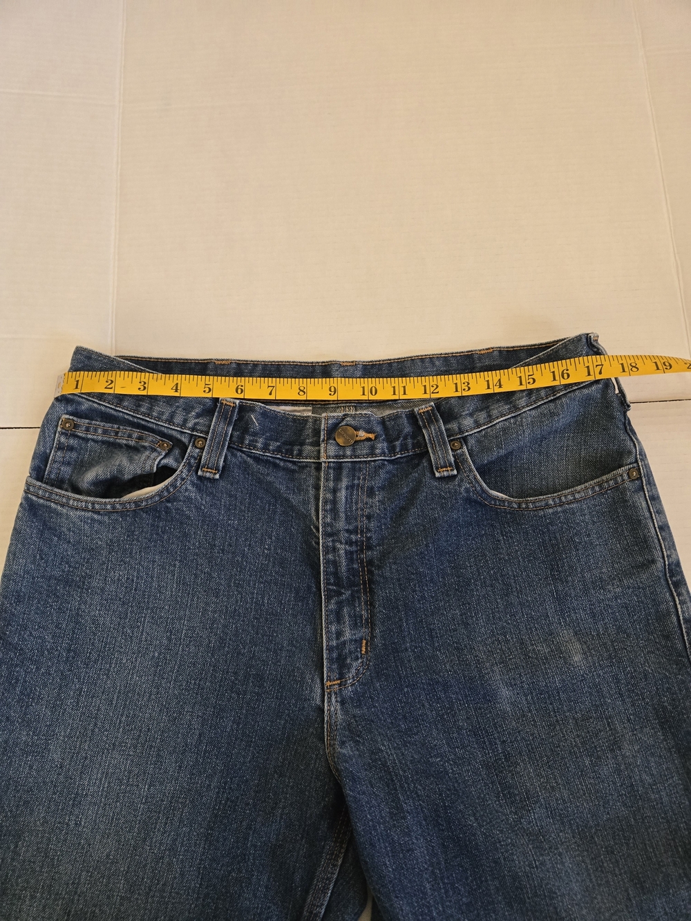 Carhartt Men's Denim Straight Leg Jeans in Blue - Picture 7 of 10